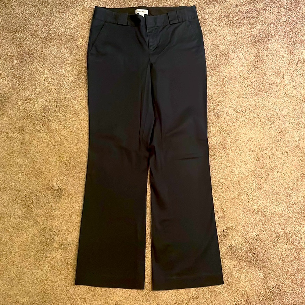 CK navy pants in cotton.